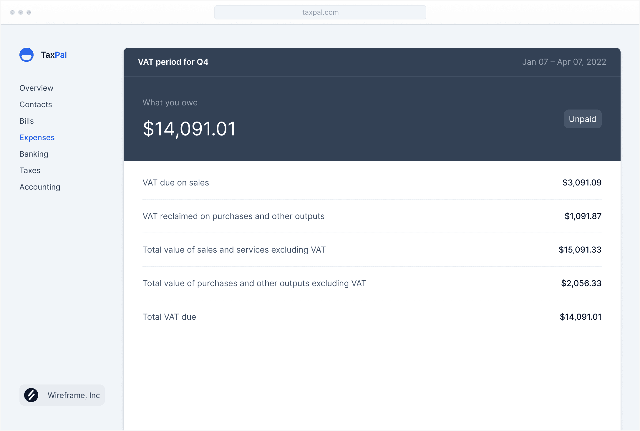 VAT handling